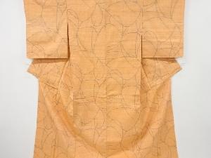 リサイクル　蝶模様織り出し手織り紬着物